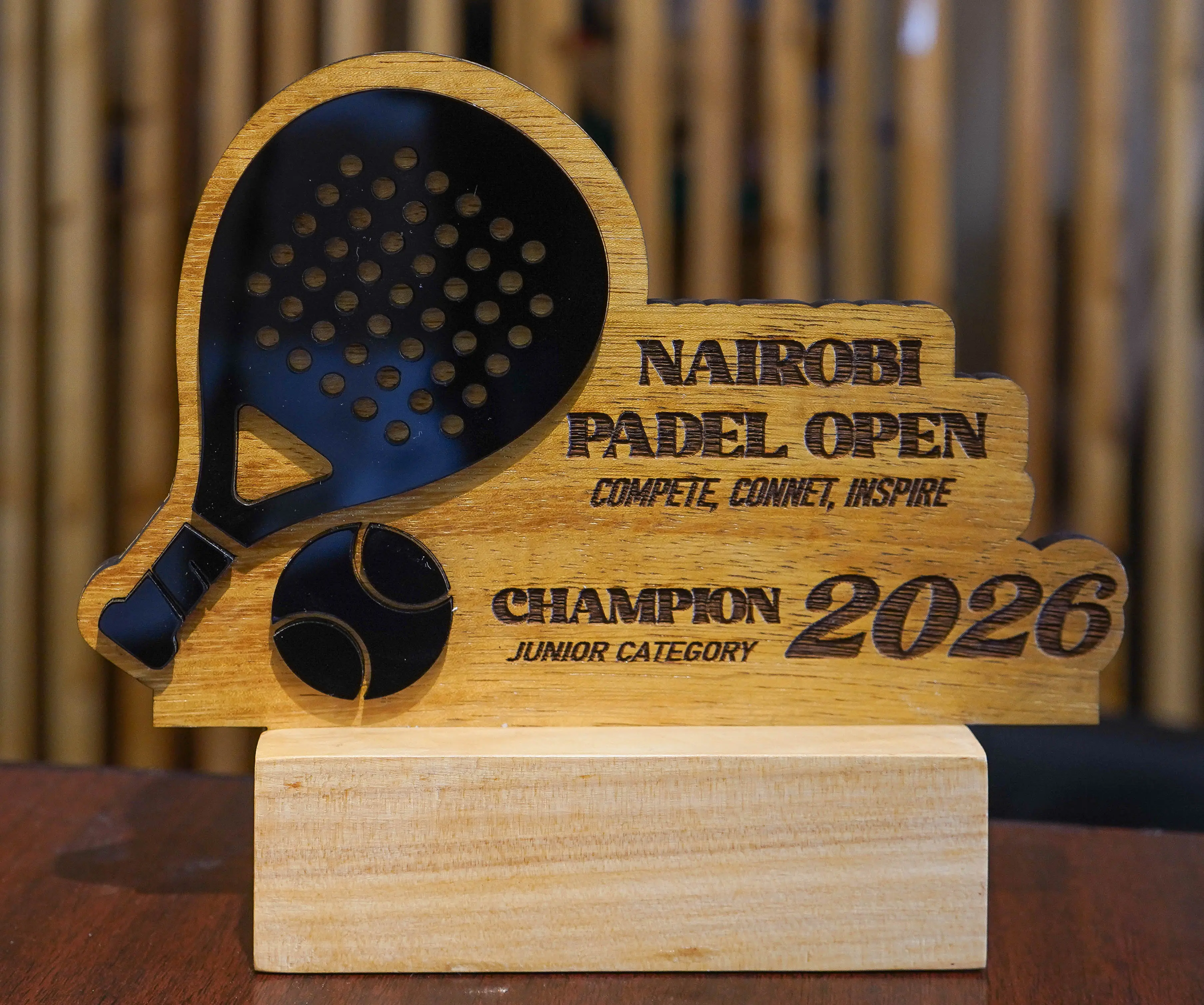 Nairobi Padel Open champion award