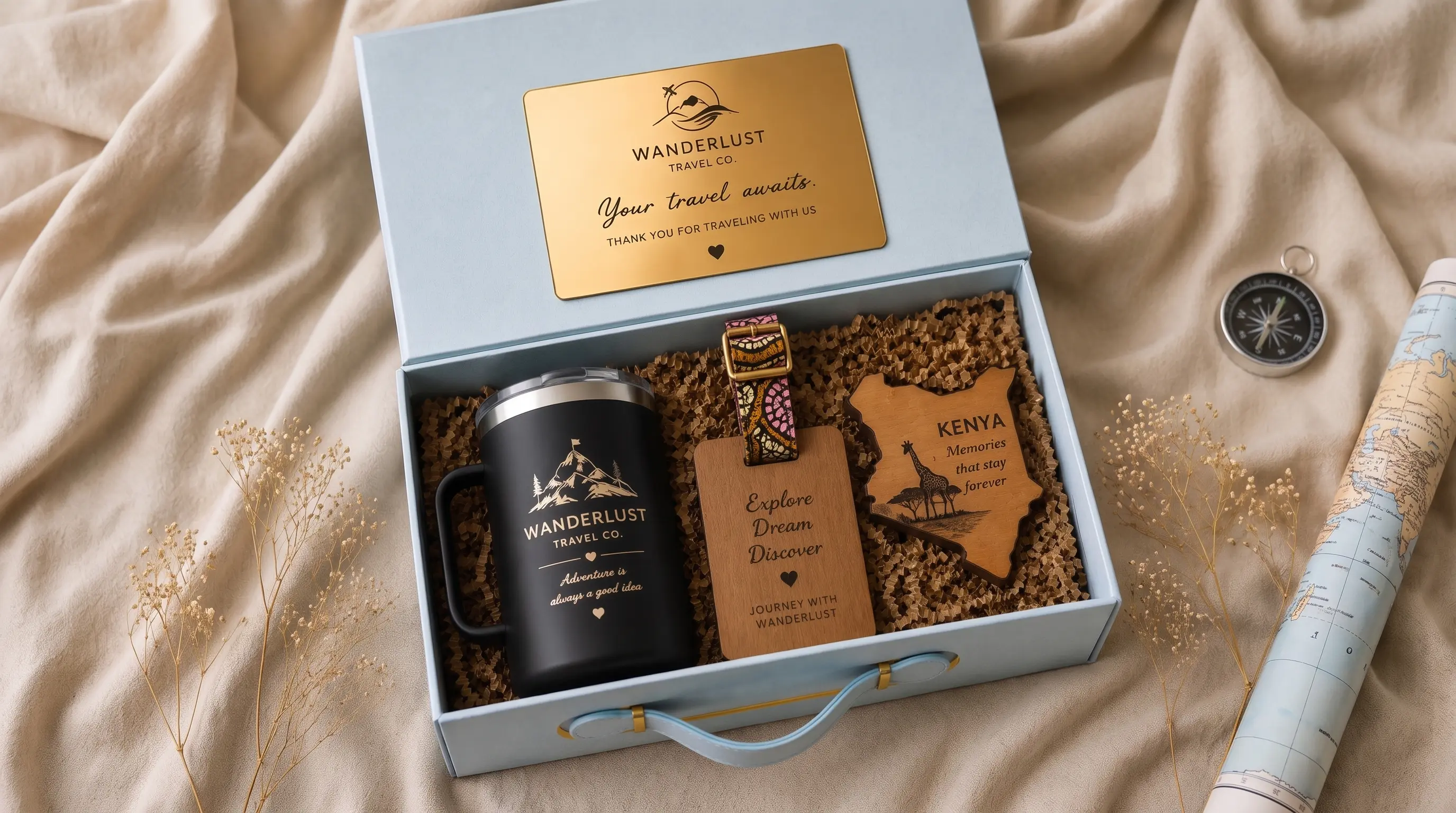 Branded travel souvenir gift set